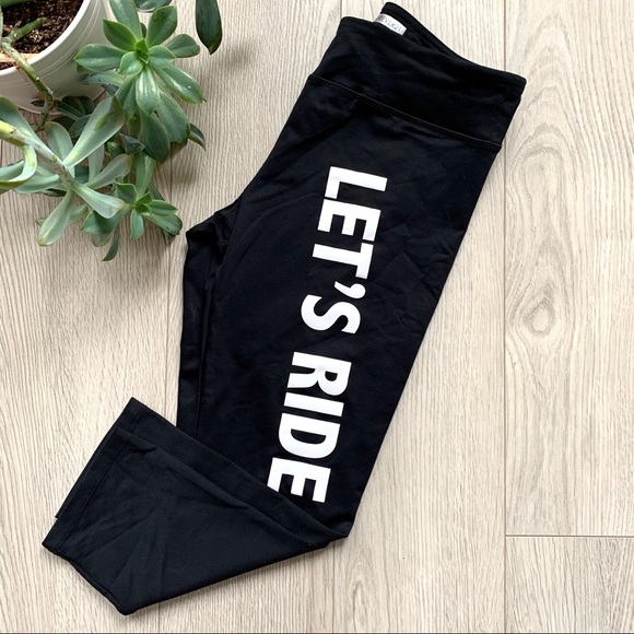 F21- Let’s Ride Crop Tights EUC - Picture 2 of 5